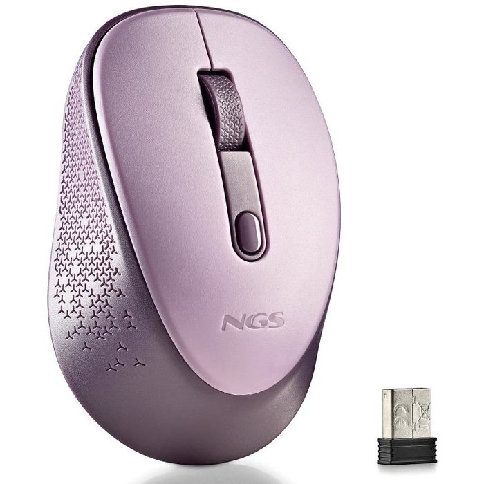 NGS Dew Ratón Inalámbrico Óptico Lila 800/1600 DPI
